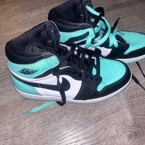 Jordan Sneakers Black and Teal